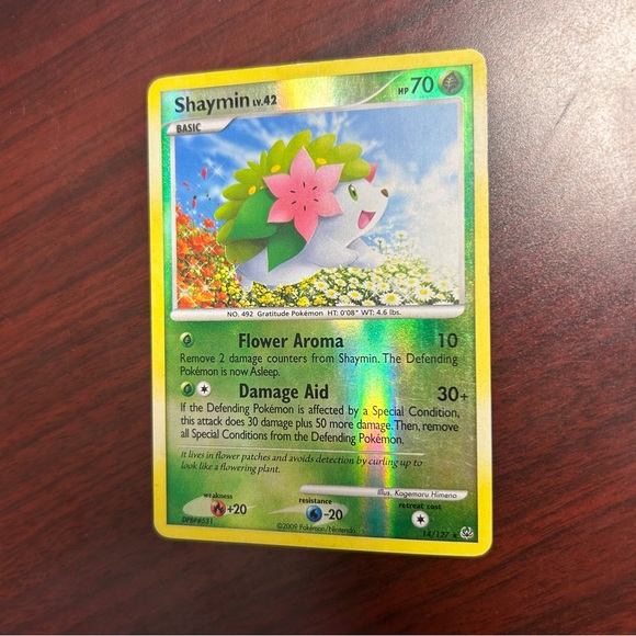 Shaymin 14/127 Platinum Reverse Holo Pokemon TCG CCG Card 2009 DPBP 531 - Picture 2 of 3